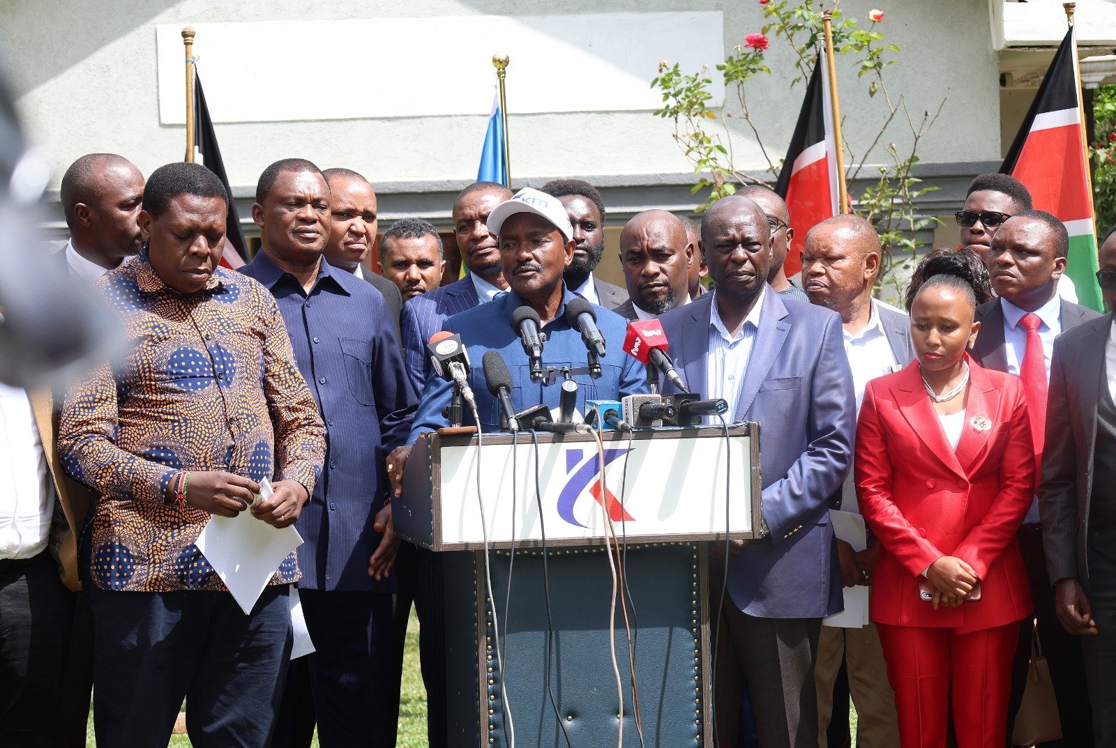 File image of opposition leaders at a press conference in Nairobi.